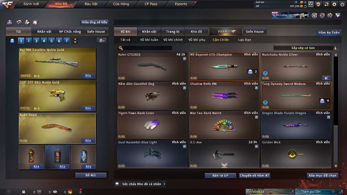 shop acc cf uy tin gia re